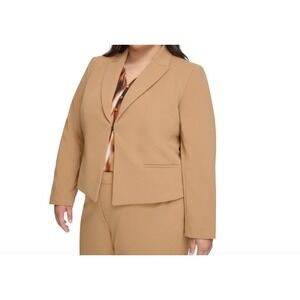 Plus Womens Crepe Open-Front Blazer Calvin Klein Size 16 NWT